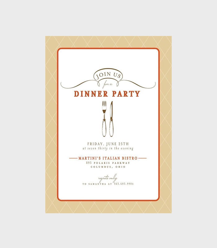 Dinner Invitation Cards